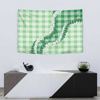 Green Hawaii Palaka Tapestry Hawaiian Honohono Lei