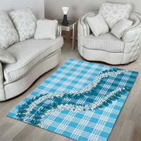Blue Hawaii Palaka Area Rug Hawaiian Honohono Lei LT05 - Polynesian Pride