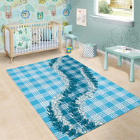 Blue Hawaii Palaka Area Rug Hawaiian Honohono Lei LT05 - Polynesian Pride