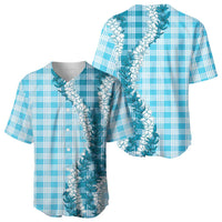 Blue Hawaii Palaka Baseball Jersey Hawaiian Honohono Lei LT05 - Polynesian Pride