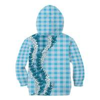 Blue Hawaii Palaka Kid Hoodie Hawaiian Honohono Lei