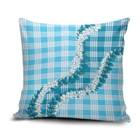 Blue Hawaii Palaka Pillow Cover Hawaiian Honohono Lei LT05 Blue - Polynesian Pride
