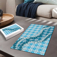 Blue Hawaii Palaka Puzzle Hawaiian Honohono Lei