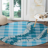 Blue Hawaii Palaka Round Carpet Hawaiian Honohono Lei LT05 - Polynesian Pride