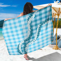 Blue Hawaii Palaka Sarong Hawaiian Honohono Lei