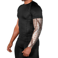 Beige Hawaii Palaka Arm Sleeves Hawaiian Honohono Lei