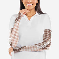 Beige Hawaii Palaka Arm Sleeves Hawaiian Honohono Lei