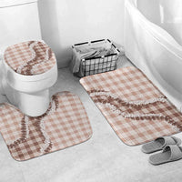 Beige Hawaii Palaka Bathroom Set Hawaiian Honohono Lei LT05 Mat Set Only (3 pcs) One Size Beige - Polynesian Pride