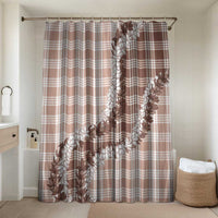 Beige Hawaii Palaka Bathroom Set Hawaiian Honohono Lei LT05 Shower Curtain Only Beige - Polynesian Pride
