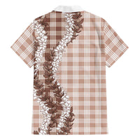 Beige Hawaii Palaka Family Matching Mermaid Dress and Hawaiian Shirt Hawaiian Honohono Lei