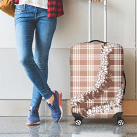 Beige Hawaii Palaka Luggage Cover Hawaiian Honohono Lei