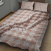Beige Hawaii Palaka Quilt Bed Set Hawaiian Honohono Lei LT05 - Polynesian Pride