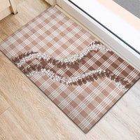 Beige Hawaii Palaka Rubber Doormat Hawaiian Honohono Lei LT05 - Polynesian Pride