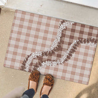 Beige Hawaii Palaka Rubber Doormat Hawaiian Honohono Lei LT05 - Polynesian Pride