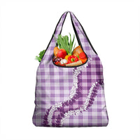 Violet Hawaii Palaka Grocery Bag Hawaiian Honohono Lei