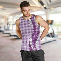 Violet Hawaii Palaka Men Tank Top Hawaiian Honohono Lei LT05 Violet - Polynesian Pride