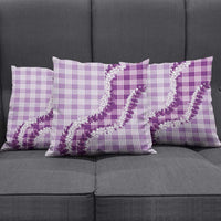 Violet Hawaii Palaka Pillow Cover Hawaiian Honohono Lei LT05 - Polynesian Pride