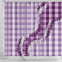 Violet Hawaii Palaka Shower Curtain Hawaiian Honohono Lei LT05 - Polynesian Pride