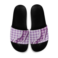 Violet Hawaii Palaka Slide Sandals Hawaiian Honohono Lei LT05 Violet - Polynesian Pride