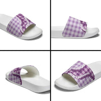 Violet Hawaii Palaka Slide Sandals Hawaiian Honohono Lei LT05 - Polynesian Pride
