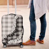 Gray Hawaii Palaka Luggage Cover Hawaiian Honohono Lei