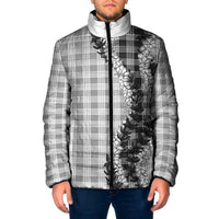 Gray Hawaii Palaka Padded Jacket Hawaiian Honohono Lei