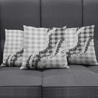 Gray Hawaii Palaka Pillow Cover Hawaiian Honohono Lei LT05 - Polynesian Pride