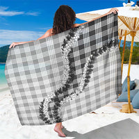 Gray Hawaii Palaka Sarong Hawaiian Honohono Lei