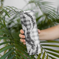Gray Hawaii Palaka Skinny Tumbler Hawaiian Honohono Lei