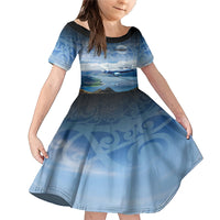 New Zealand Wanaka Air Show Family Matching Mermaid Dress and Hawaiian Shirt With Maori Pattern