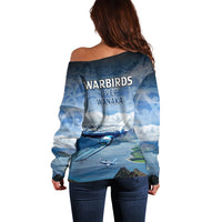 New Zealand Wanaka Air Show Off Shoulder Sweater With Maori Pattern LT05 - Polynesian Pride