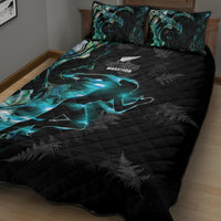 New Zealand Marathon Quilt Bed Set Silver Fern Paua Shell Simple Style
