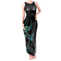 New Zealand Marathon Tank Maxi Dress Silver Fern Paua Shell Simple Style