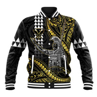 Hawaii King Kamehameha The Great Baseball Jacket Gold Tribal Tattoo