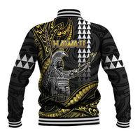 Hawaii King Kamehameha The Great Baseball Jacket Gold Tribal Tattoo