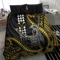 Hawaii King Kamehameha The Great Bedding Set Gold Tribal Tattoo