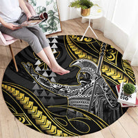 Hawaii King Kamehameha The Great Round Carpet Gold Tribal Tattoo
