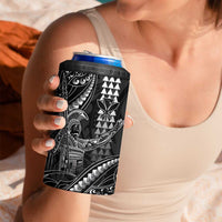 Hawaii King Kamehameha The Great 4 in 1 Can Cooler Tumbler Black Tribal Tattoo