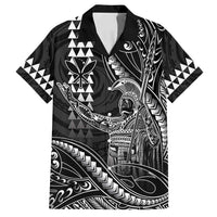 Hawaii King Kamehameha The Great Family Matching Summer Maxi Dress and Hawaiian Shirt Black Tribal Tattoo