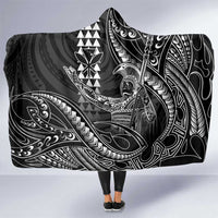 Hawaii King Kamehameha The Great Hooded Blanket Black Tribal Tattoo