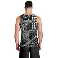 Hawaii King Kamehameha The Great Men Tank Top Black Tribal Tattoo