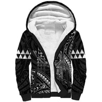Hawaii King Kamehameha The Great Sherpa Hoodie Black Tribal Tattoo