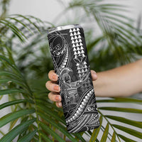 Hawaii King Kamehameha The Great Skinny Tumbler Black Tribal Tattoo