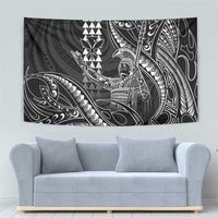 Hawaii King Kamehameha The Great Tapestry Black Tribal Tattoo