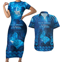 Personalised New Zealand Mother's Day Couples Matching Short Sleeve Bodycon Dress and Hawaiian Shirt Ko Te Whaea Te Takere O Te Waka