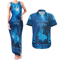 Personalised New Zealand Mother's Day Couples Matching Tank Maxi Dress and Hawaiian Shirt Ko Te Whaea Te Takere O Te Waka