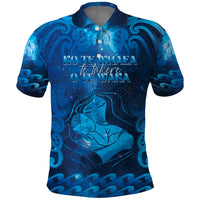 Personalised New Zealand Mother's Day Polo Shirt Ko Te Whaea Te Takere O Te Waka LT05 Blue - Polynesian Pride