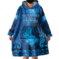 Personalised New Zealand Mother's Day Wearable Blanket Hoodie Ko Te Whaea Te Takere O Te Waka