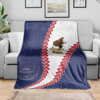 American Samoa Eagle Blanket Polynesian Tribal Pattern Curve Style