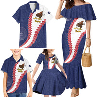 American Samoa Eagle Family Matching Mermaid Dress and Hawaiian Shirt Polynesian Tribal Pattern Curve Style LT05 - Polynesian Pride